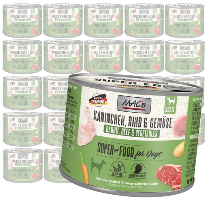 MAC's królik, wołowina 200 g × 24
