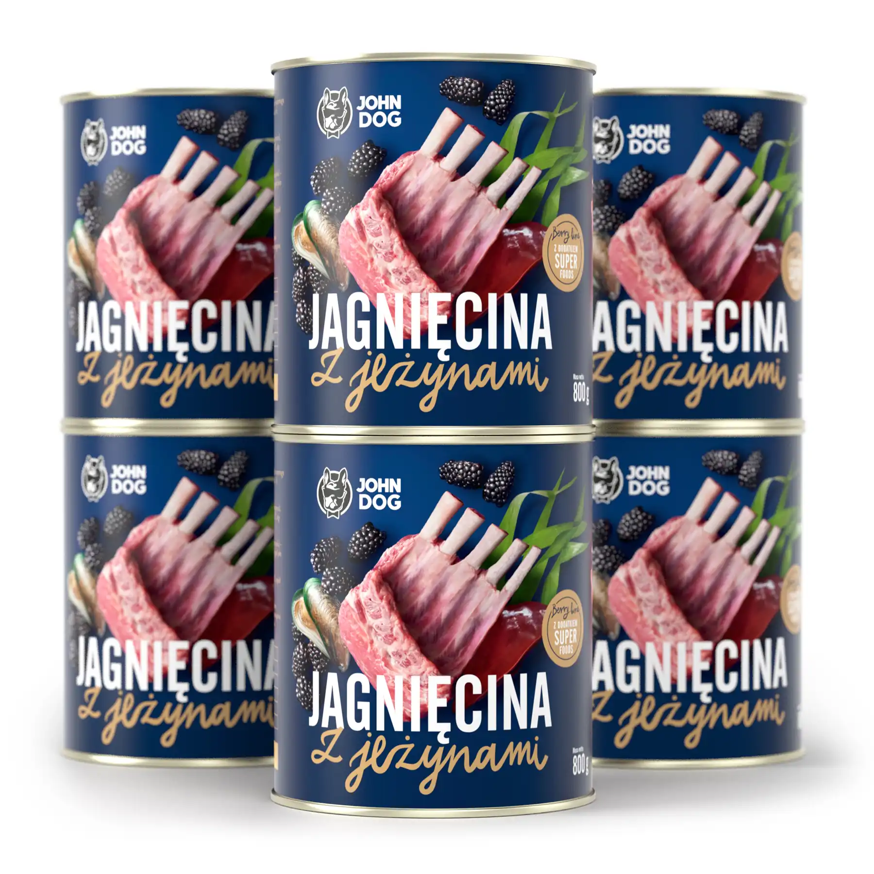 John Dog Berry Line jagnięcina adult 800 g × 6