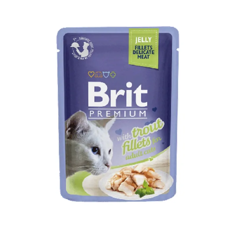 Brit Premium Sensitive Skin & Coat pstrąg w galaretce adult 85 g