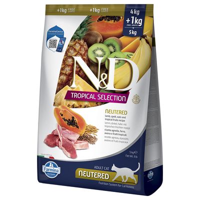 Farmina N&D Tropical Selection Sterilised jagnięcina adult 5 kg × 2