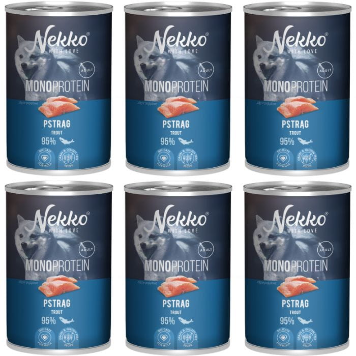 Nekko Monoprotein pstrąg adult 400 g × 6