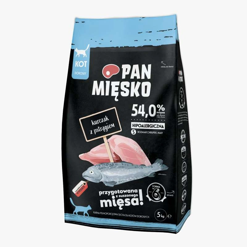 Pan Mięsko Sensitive kurczak, pstrąg adult 5 kg