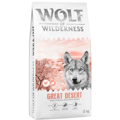 Wolf of Wilderness Great Desert indyk adult 12 kg × 2