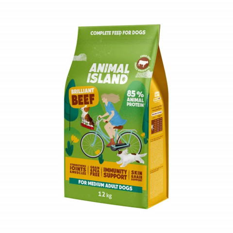 Animal Island Brilliant Beef wołowina adult średnie rasy 12 kg