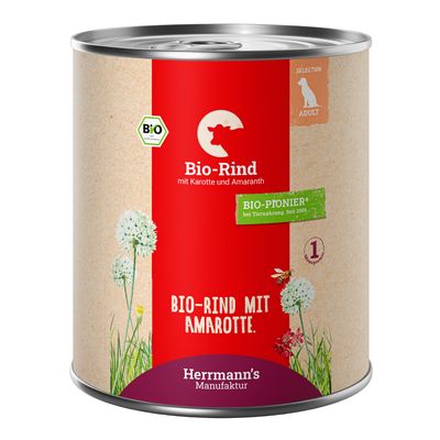 Herrmann's Bio Menu Sensitive wołowina 800 g × 6