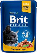Brit Premium łosoś, pstrąg w sosie adult 100 g