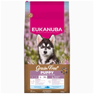 Eukanuba Grain Free ryba morska puppy duże rasy 12 kg × 2