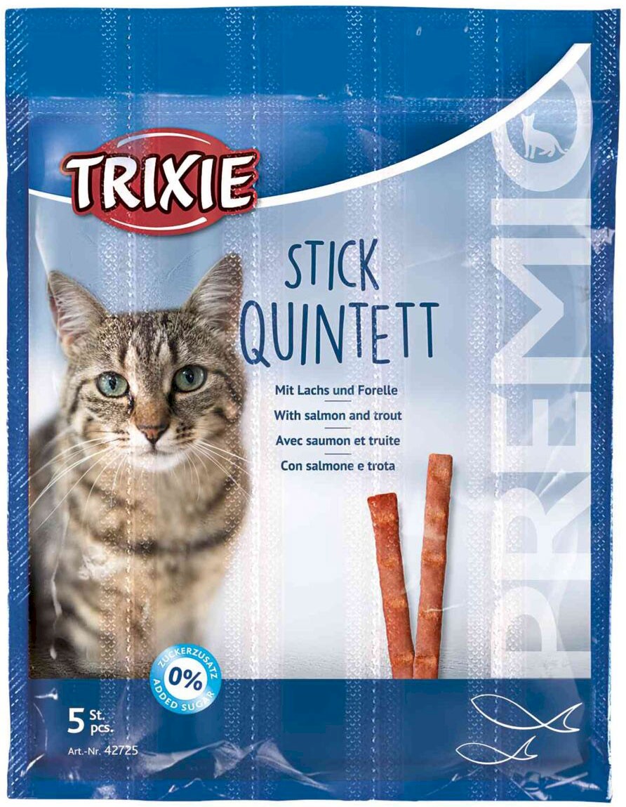 Trixie Premio Hairball pstrąg, łosoś 5 g × 5