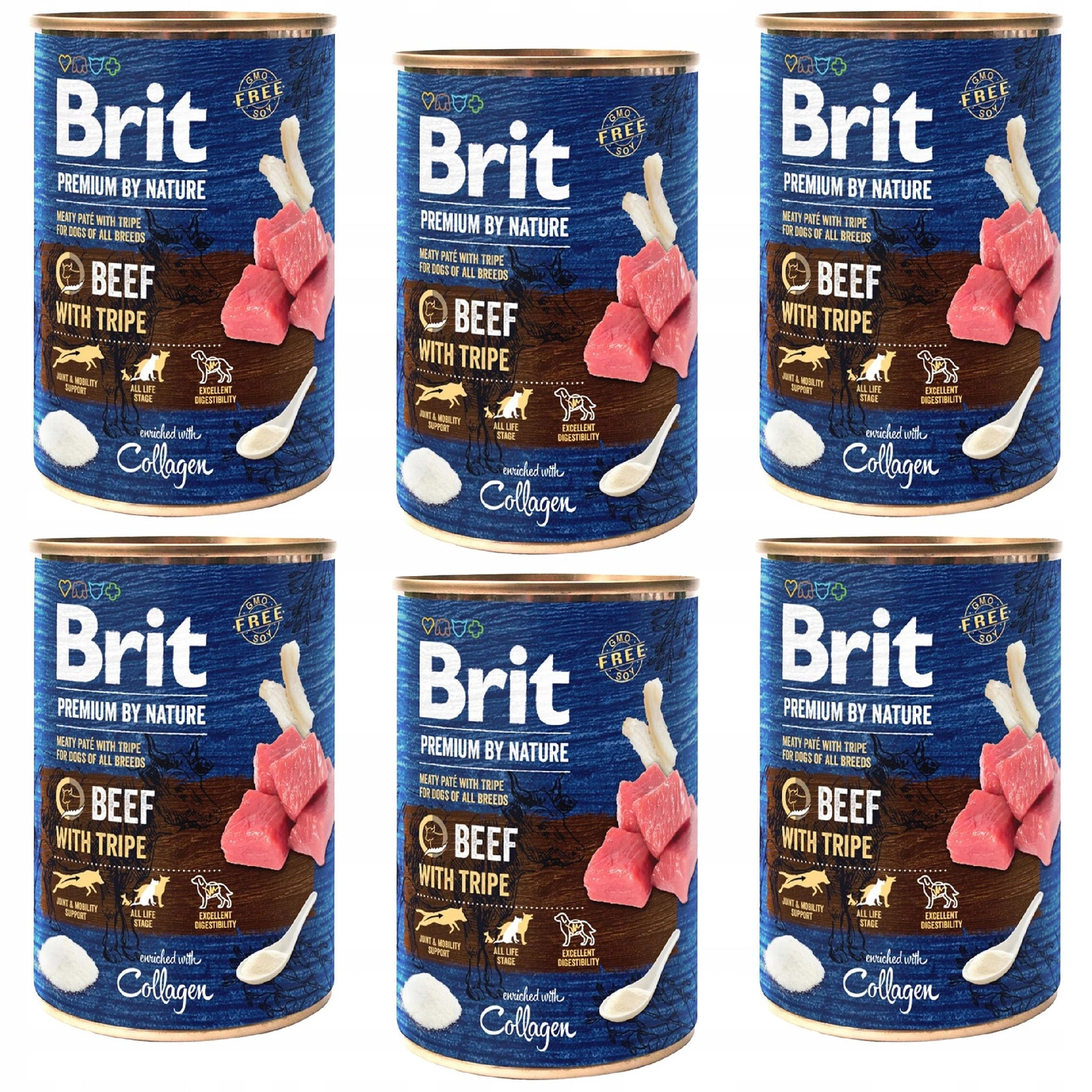 Brit By Nature wołowina adult 400 g × 6