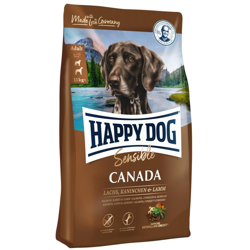 Happy Dog Sensible jagnięcina, królik, łosoś adult 11 kg