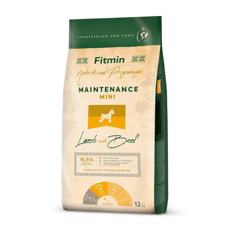Fitmin Dog Nutritional Programme jagnięcina, wołowina adult małe rasy 2,5 kg
