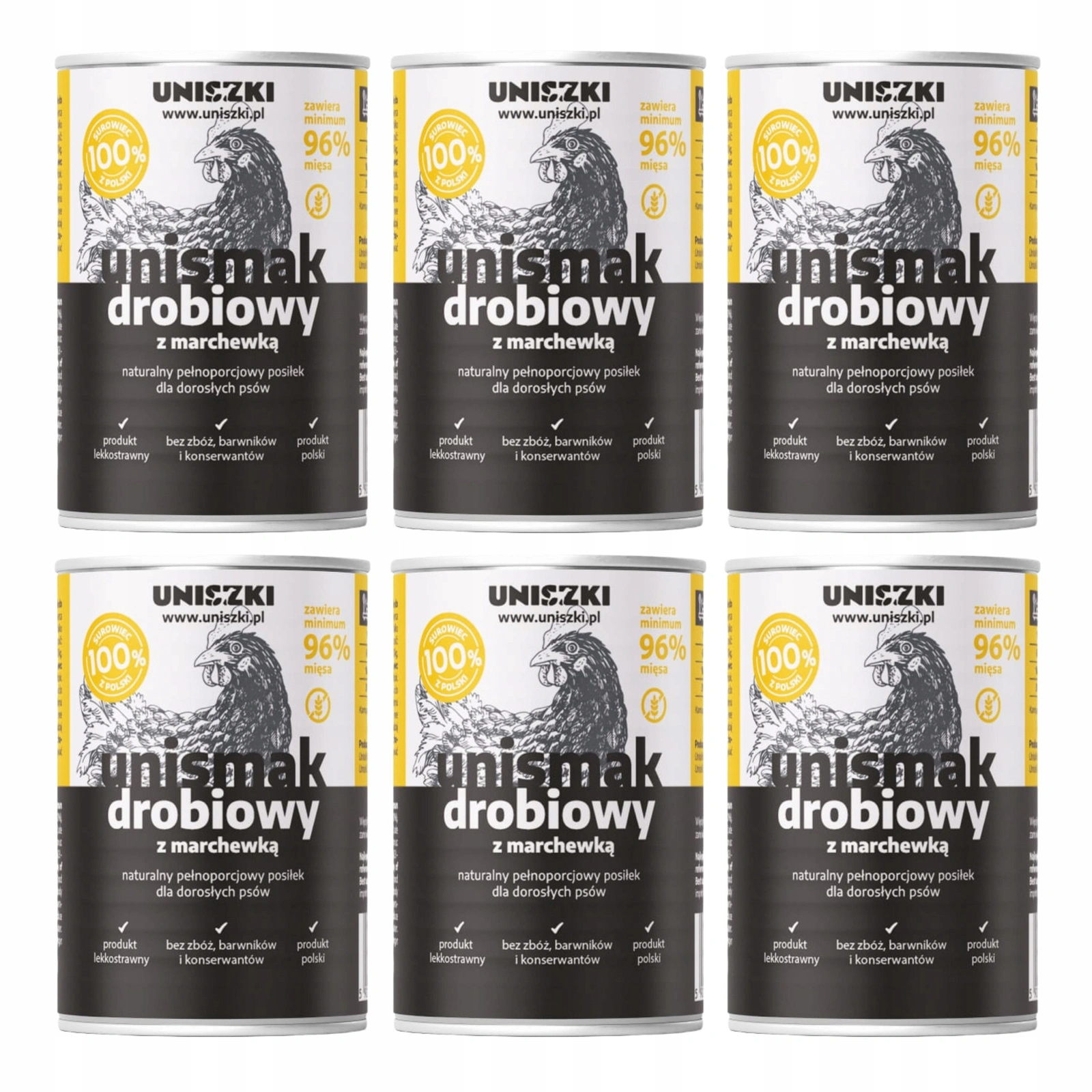 Uniszki Unismak kurczak adult 400 g × 6