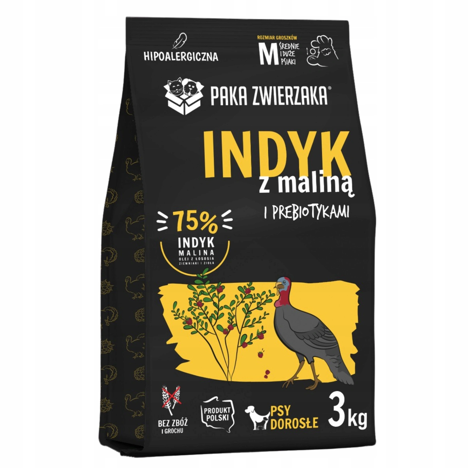 Paka Zwierzaka 7th Heaven indyk z maliną adult średnie rasy 3 kg