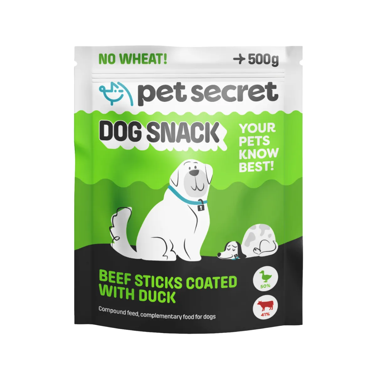 Pet Secret kaczka, wołowina 500 g