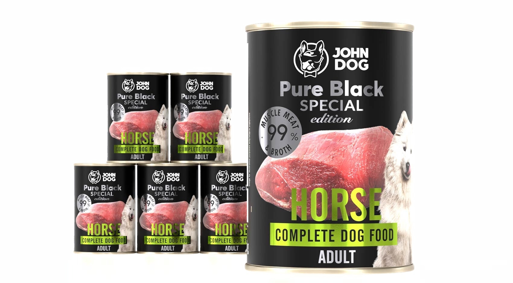 John Dog Pure Black Special Edition konina adult 400 g × 6