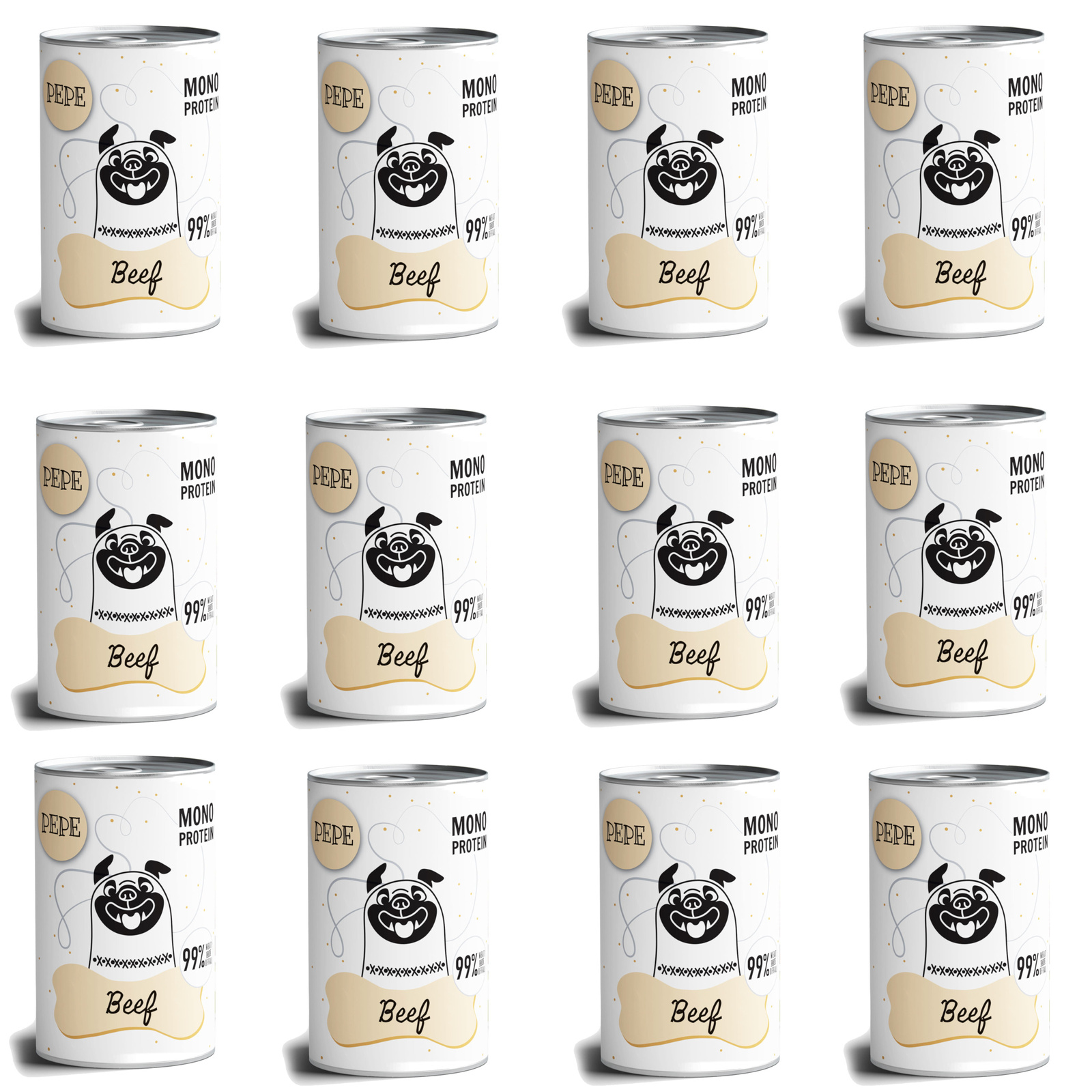 Paka Zwierzaka Pepe wołowina 400 g × 12