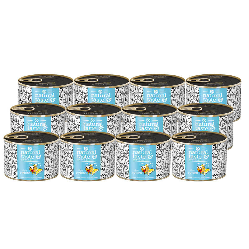 Natural Taste Złota Rybka sardynka adult 185 g × 12