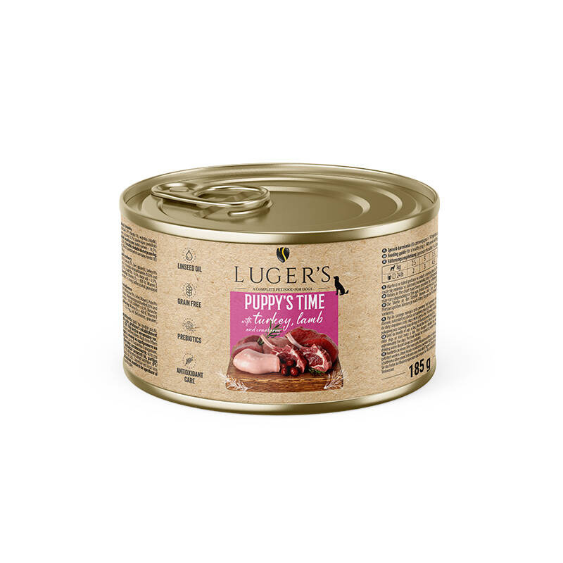 Luger's Puppy's Time indyk, jagnięcina junior 185 g