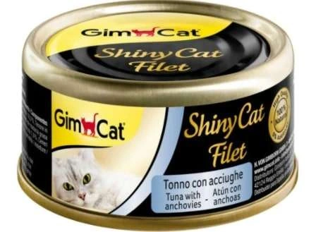 GimCat ShinyCat Filet Light sardela, tuńczyk w bulionie adult 70 g
