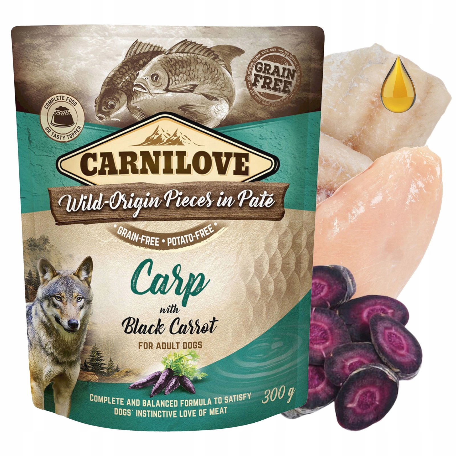 Carnilove karp, ryba adult 300 g