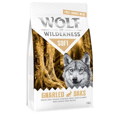 Wolf of Wilderness Soft kurczak, królik 1 kg × 5