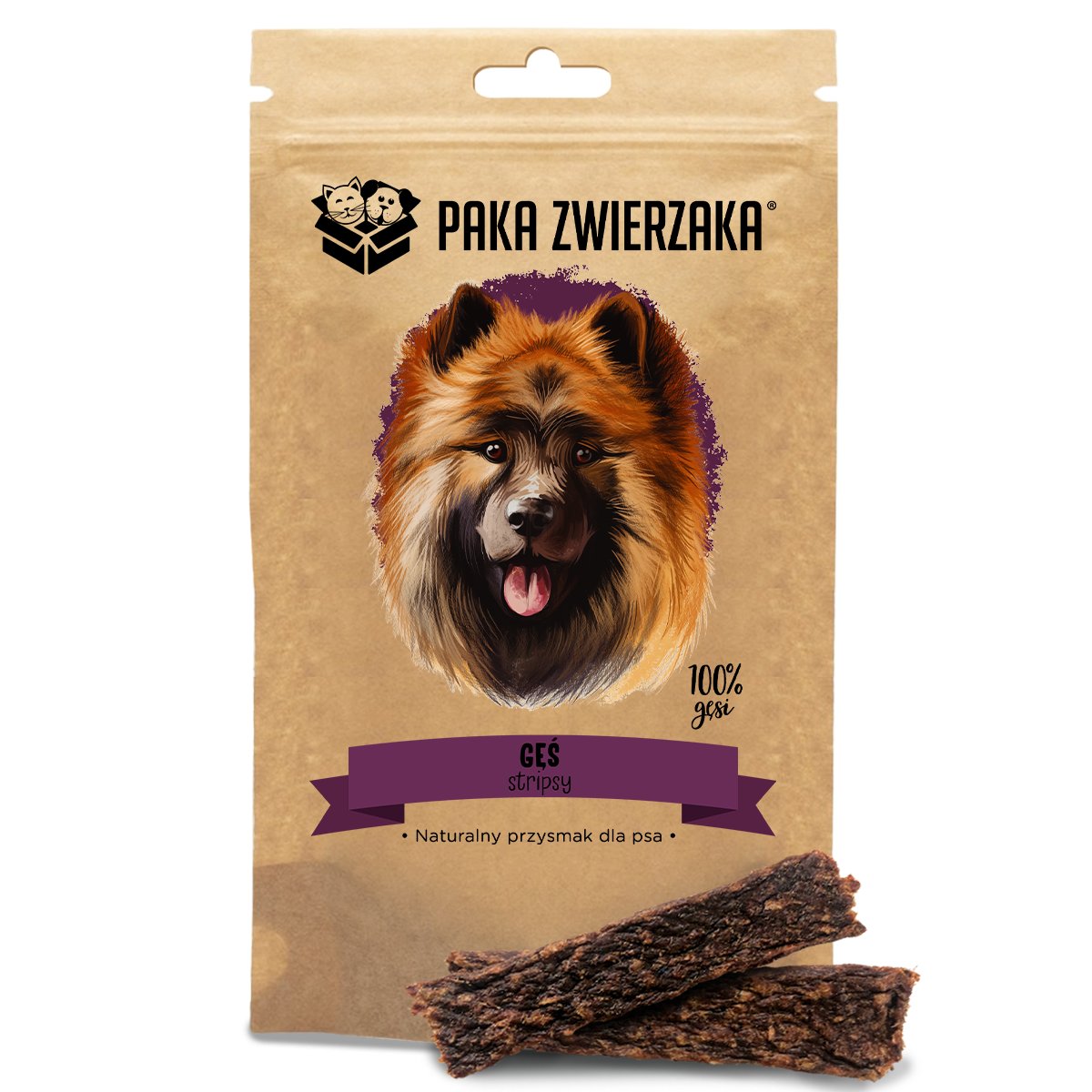 Paka Zwierzaka Stripsy gęś 80 g