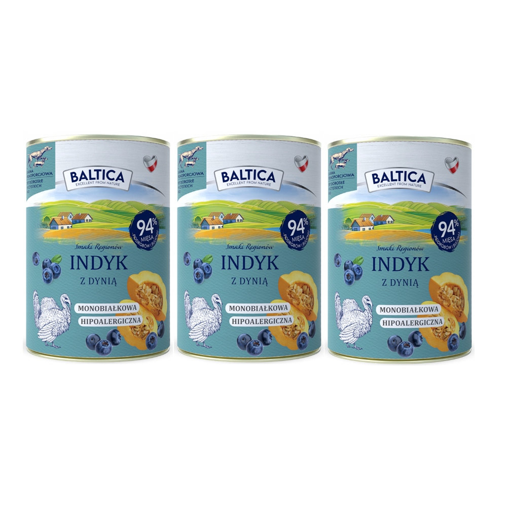 Baltica Smaki Regionów indyk 400 g × 3