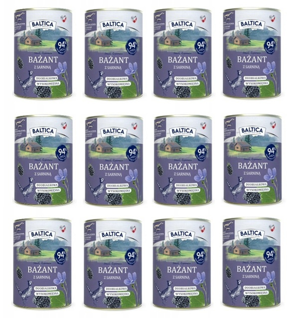 Baltica bażant, sarna adult 400 g × 12