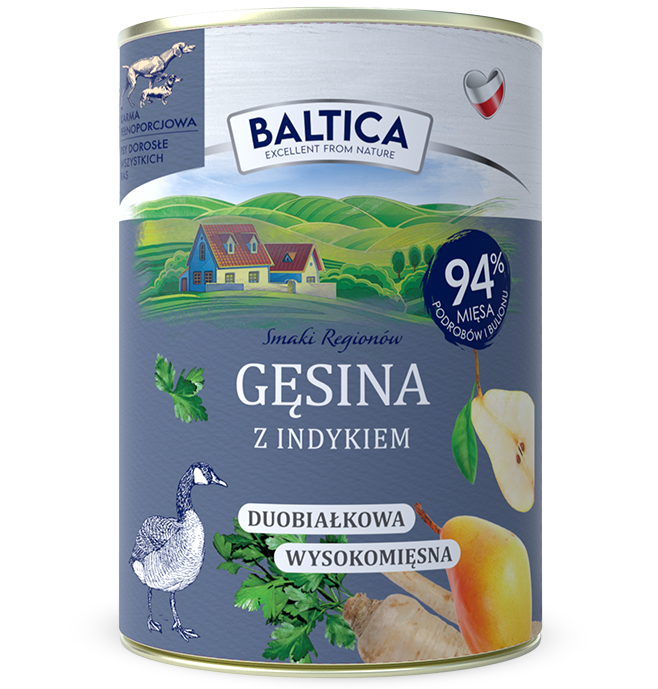Baltica Smaki Regionów gęś, indyk adult 400 g
