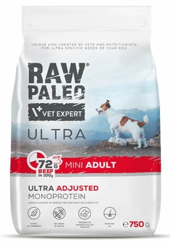 VetExpert Raw Paleo Ultra wołowina adult małe rasy 750 g
