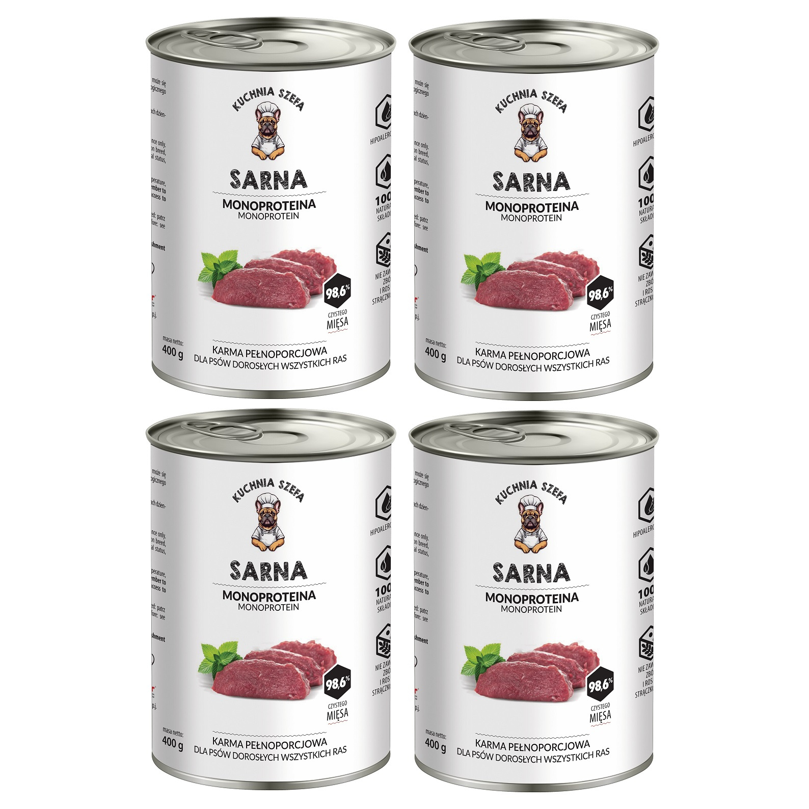 Kuchnia Szefa sarna 400 g × 4