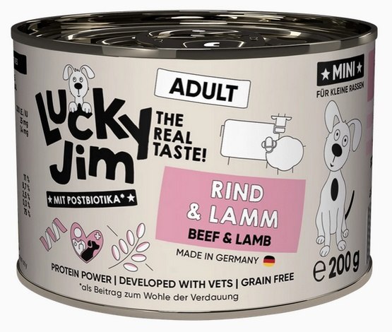 Lucky Jim Classic jagnięcina, wołowina adult małe rasy 200 g