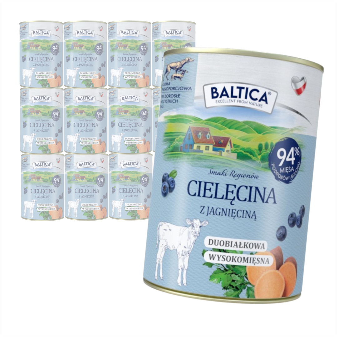 Baltica cielęcina, jagnięcina 400 g × 12