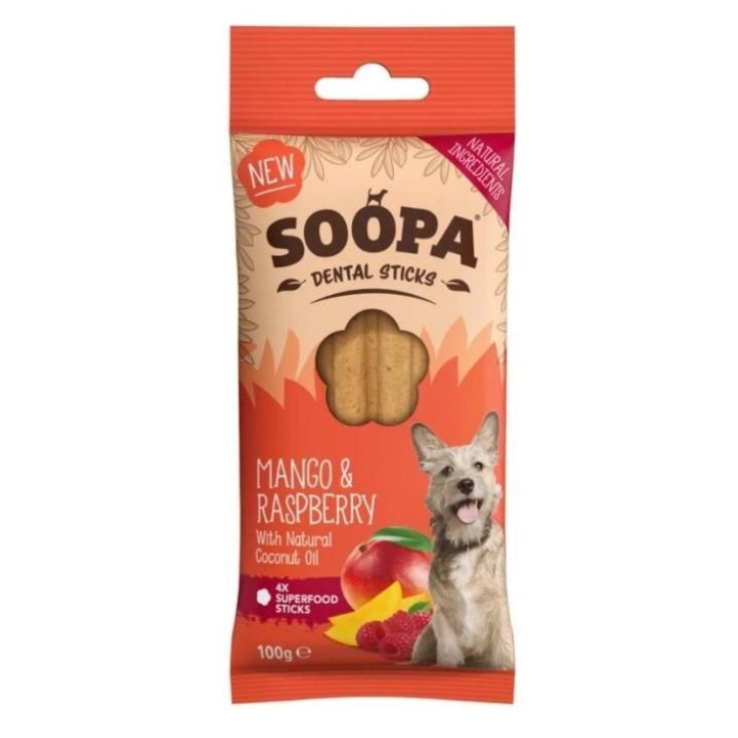 Soopa Dental Sticks mango, malina 25 g × 4