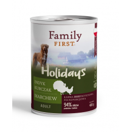 Family First Holidays indyk, kurczak adult 400 g