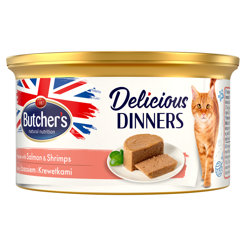 Butcher's Delicious Dinners łosoś, krewetki pasztet 85 g