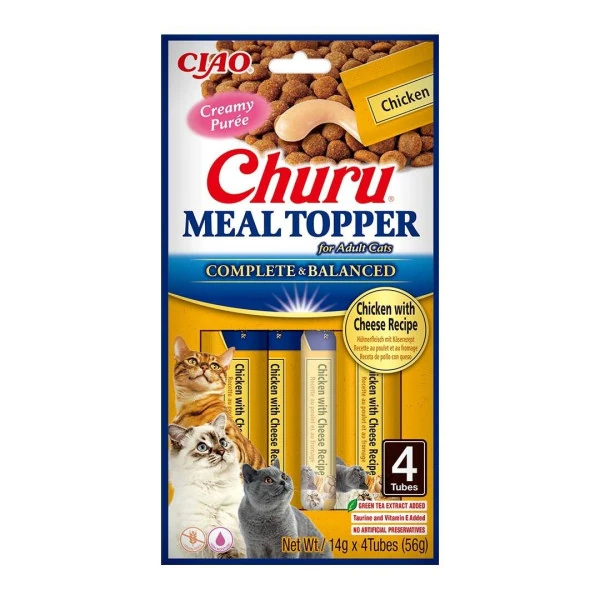 Inaba Meal Topper kurczak z serem pasztet 14 g × 4