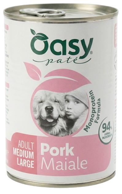 Oasy One Protein wieprzowina adult średnie i duże rasy 400 g