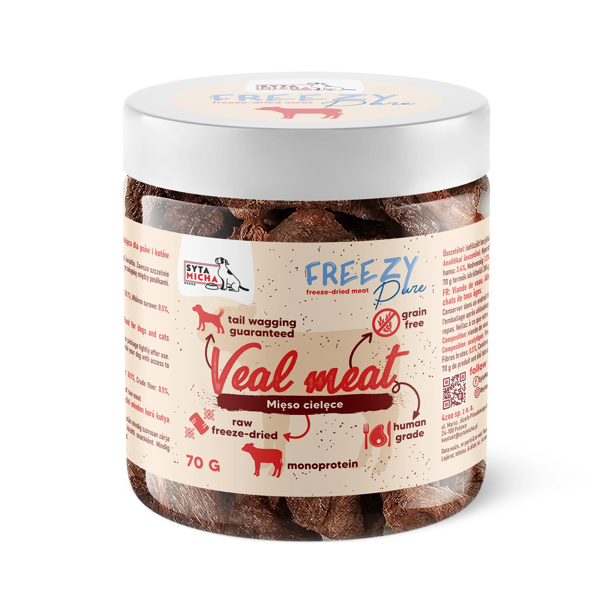 Syta Micha Freezy Pure cielęcina 70 g