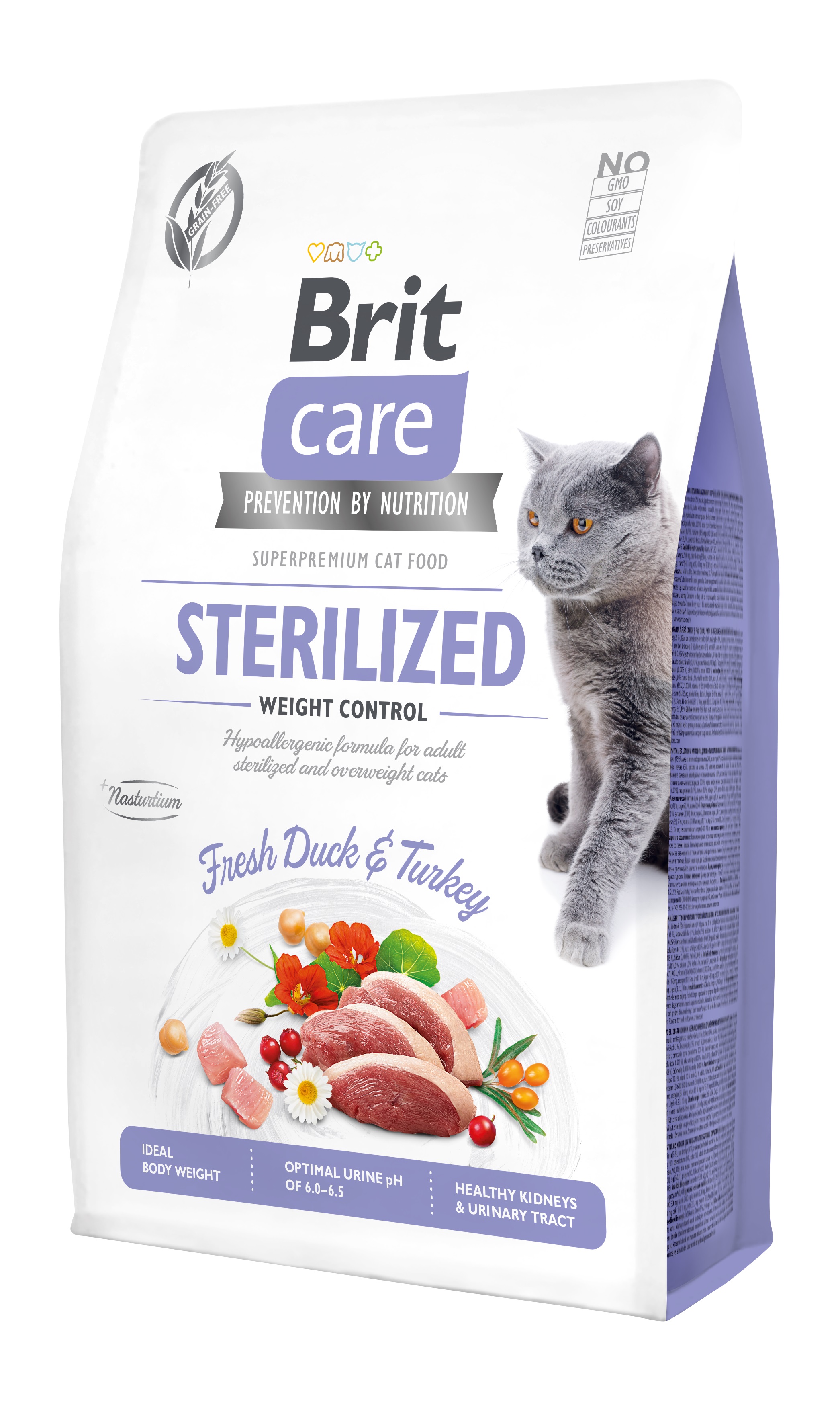 Brit Care Sterilised Light indyk, kaczka adult 2 kg