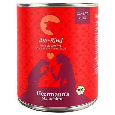 Herrmann's Classic Bio Menu wołowina 800 g × 12