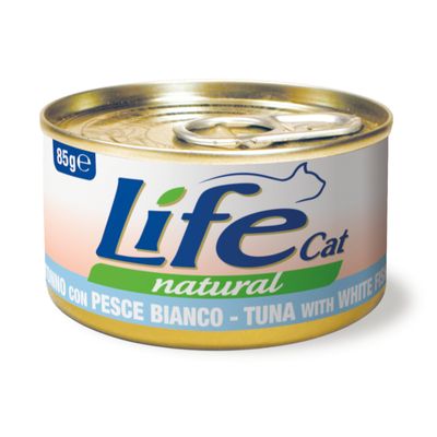 Life Cat Natural białoryb, tuńczyk w bulionie adult 85 g × 6