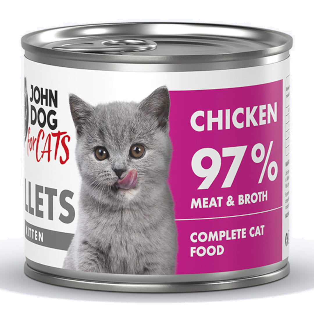 John Dog For Cats kurczak kawałki kitten 140 g