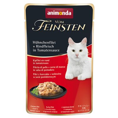 Animonda Vom Feinsten Light kurczak, wołowina w sosie adult 50 g × 18
