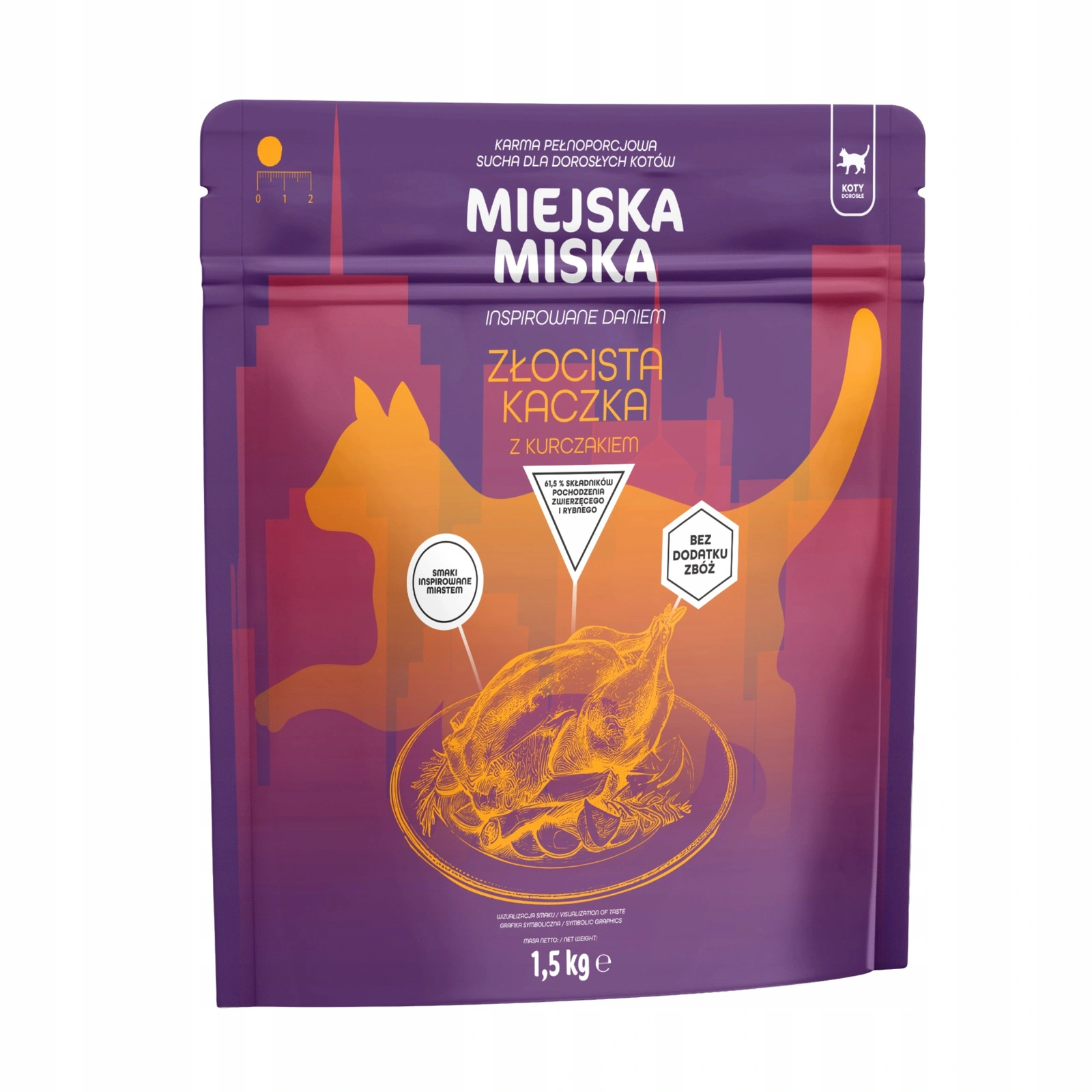 Gaczoo Miejska Miska kaczka adult 1,5 kg