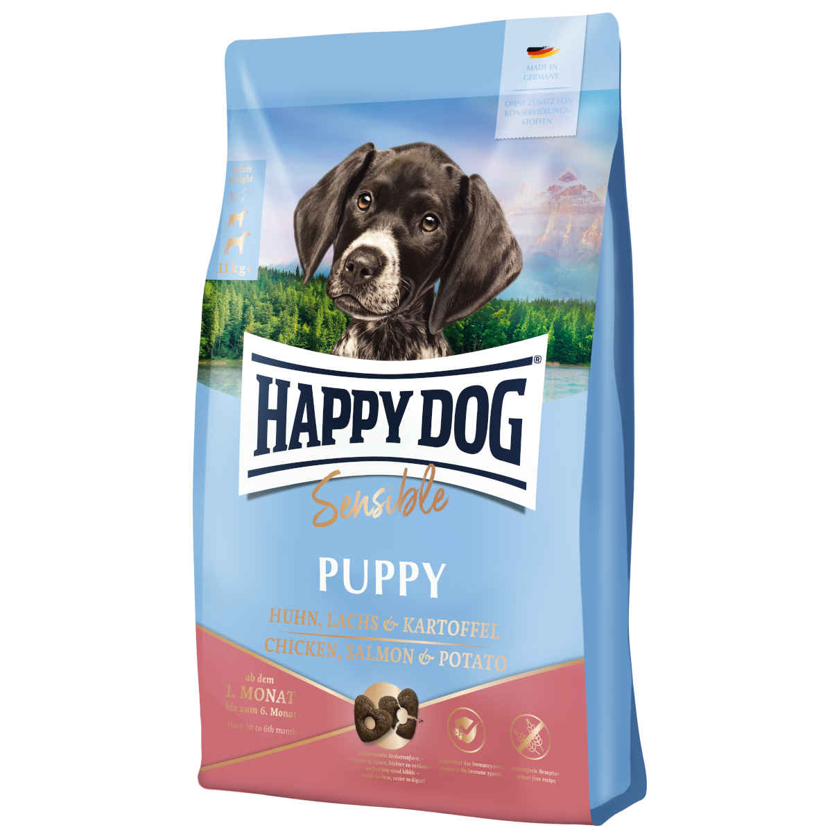 Happy Dog Sensible kurczak, łosoś z ziemniakiem junior 1 kg