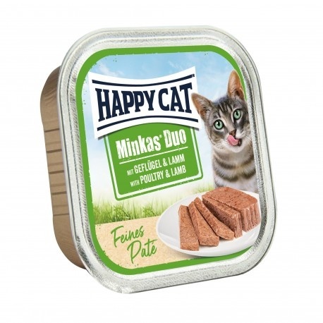Happy Cat Minkas Duo drób, jagnięcina pasztet 100 g