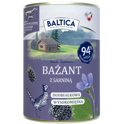Baltica Smaki Regionów bażant, sarna adult 400 g