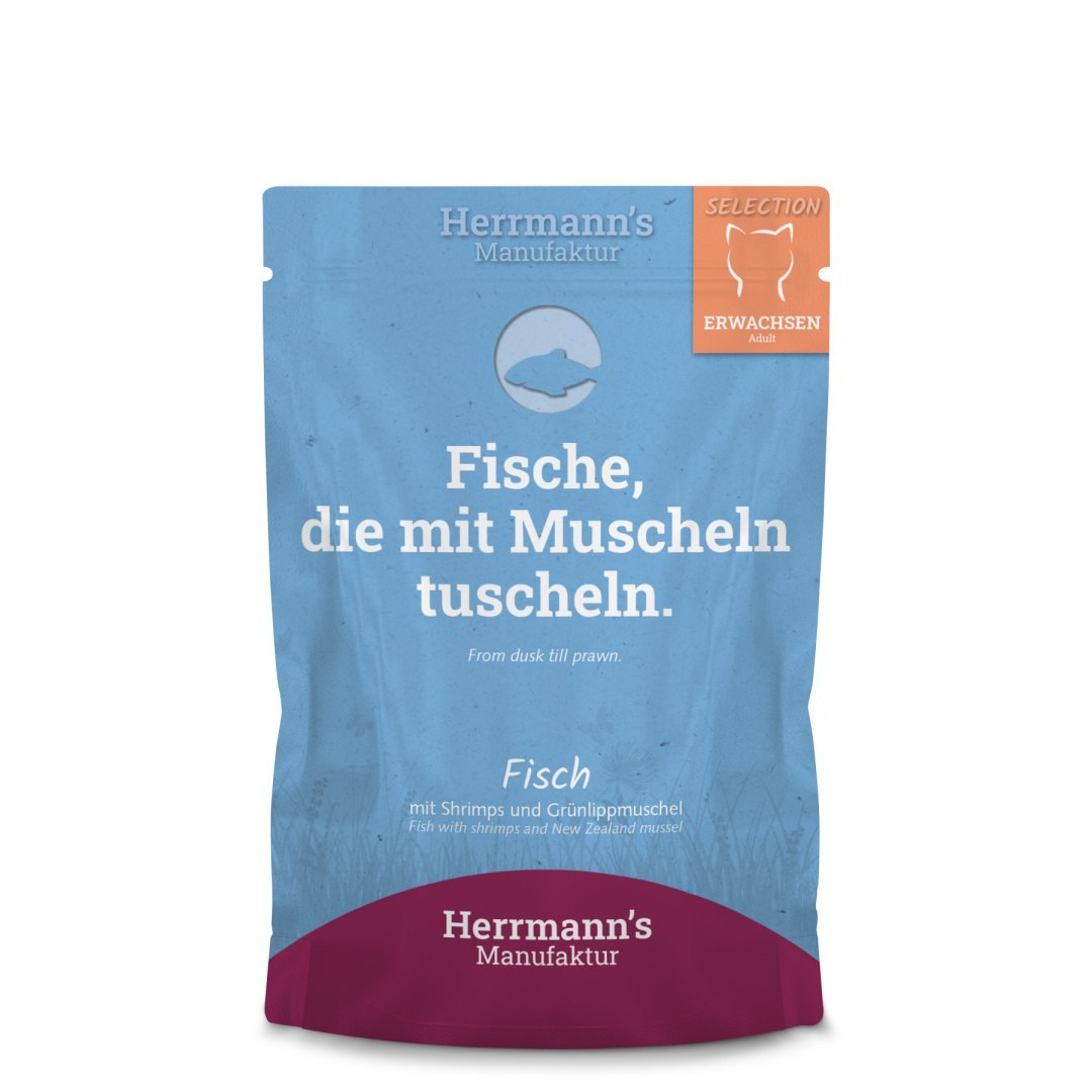 Herrmann's Selection krewetki, ryby adult 100 g