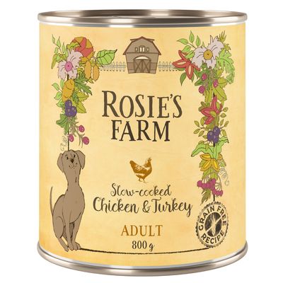 Rosie's Farm kurczak, indyk adult 800 g × 6